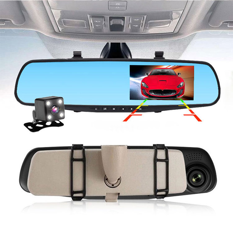 T600 Car DVR Dual Lens Car Camera Full HD 1080P Video Recorder Rearview Mirror With Rear view DVR Dash cam