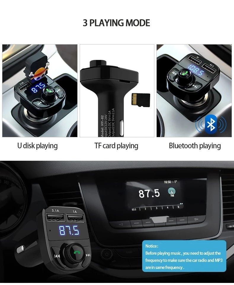 Factory Sales 3.1A Dual USB Car Phone Charger LED Display BT Car MP3 Player Car Audio X88 MP3 Usb Player