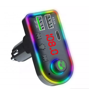 Hot new F8 3.1a dual USB Car Charger BT5.0 fm transmitter for car Wireless Handsfree Audio Receiver Car MP3 Player