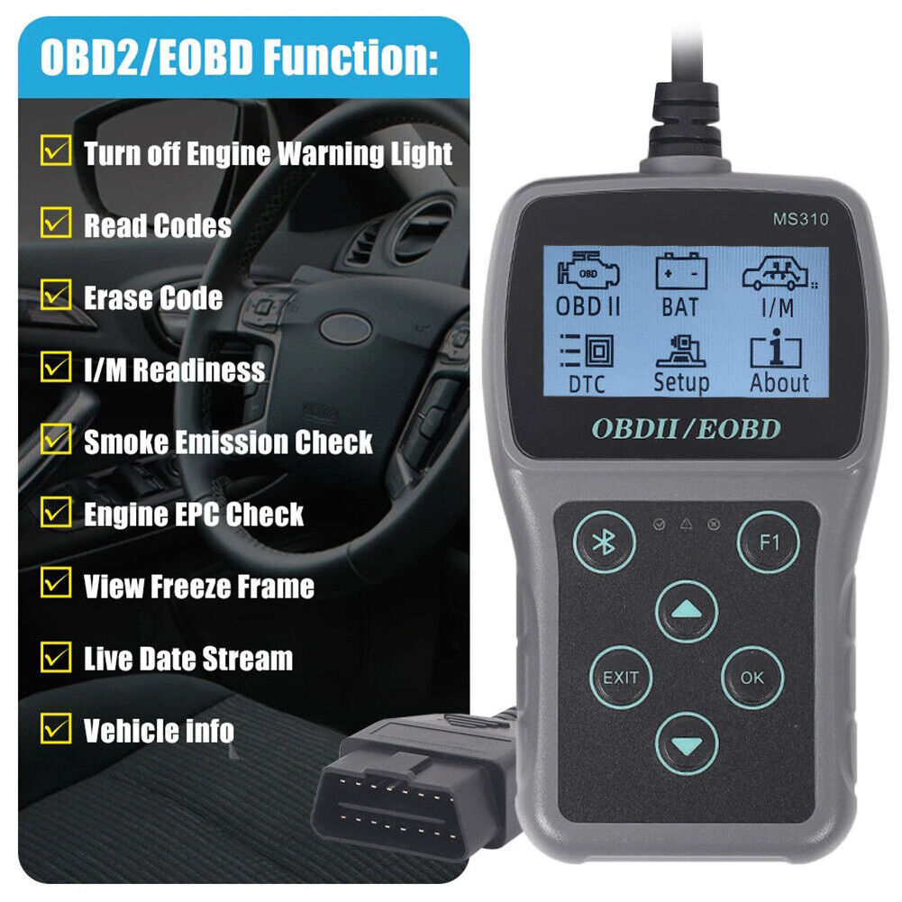 factory MS310 OBD2 Scanner Car Diagnostic Tool Battery Tester Car Fault Code Reader Car Engine Tester Analyzer