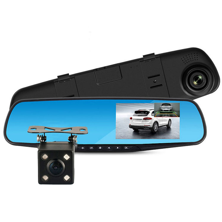 T600 Car DVR Dual Lens Car Camera Full HD 1080P Video Recorder Rearview Mirror With Rear view DVR Dash cam