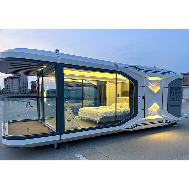 High Quality Luxury Tiny Casas Prefabricadas Mobile Baratas Space Capsule 2 Bedroom Container Home