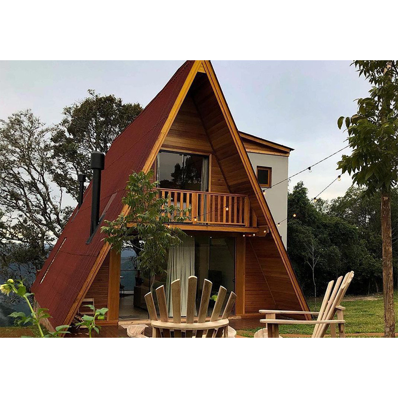 buying tiny wooden house steel frame prefab building shipping container houses triangle house