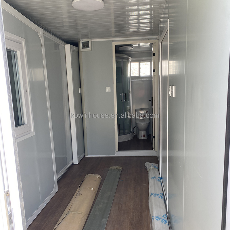 2 bedroom prefa folding expandable container home mobile tiny house on wheels with trailer