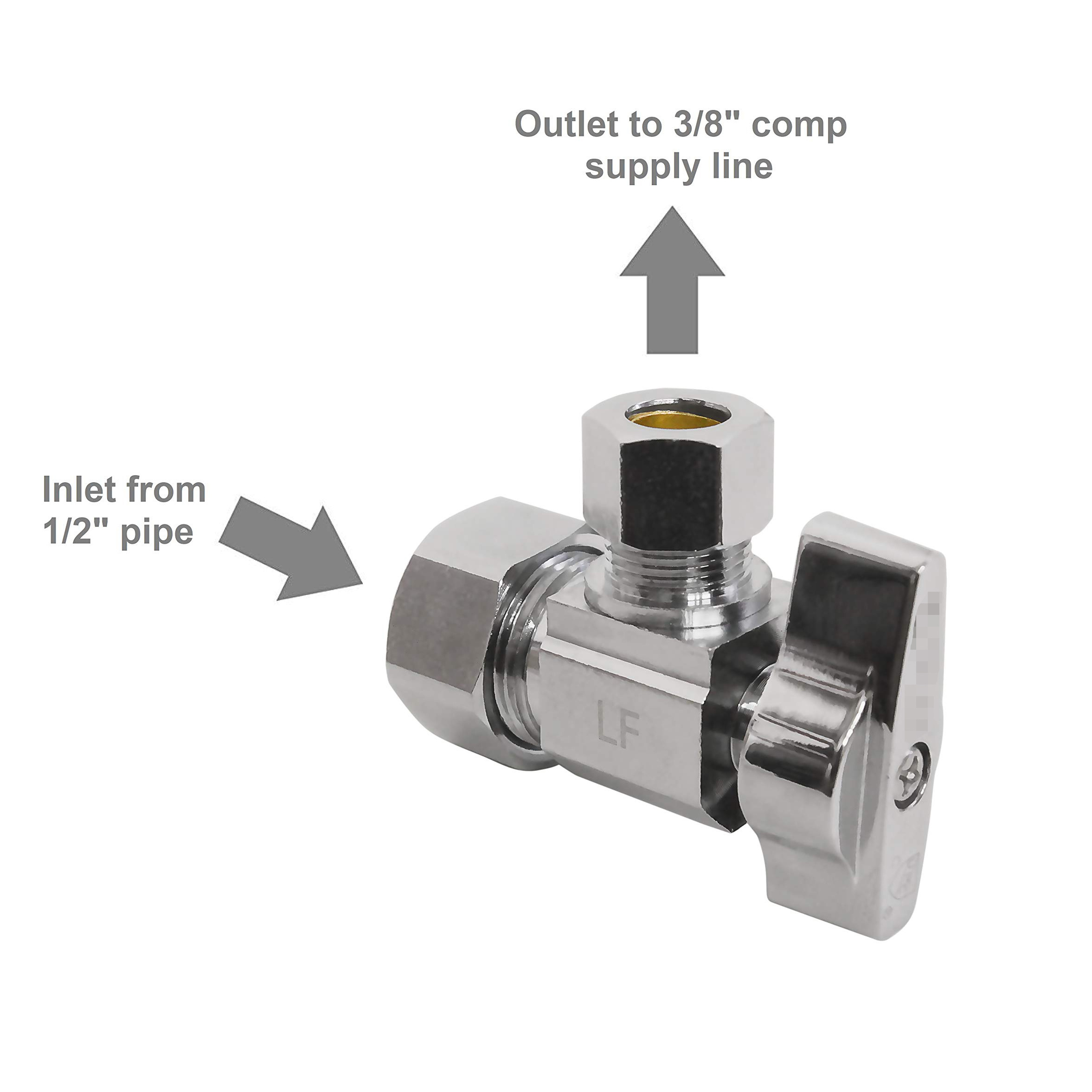 Brass Heavy Duty 1/4 Quarter Turn Angle Shut Off Valve