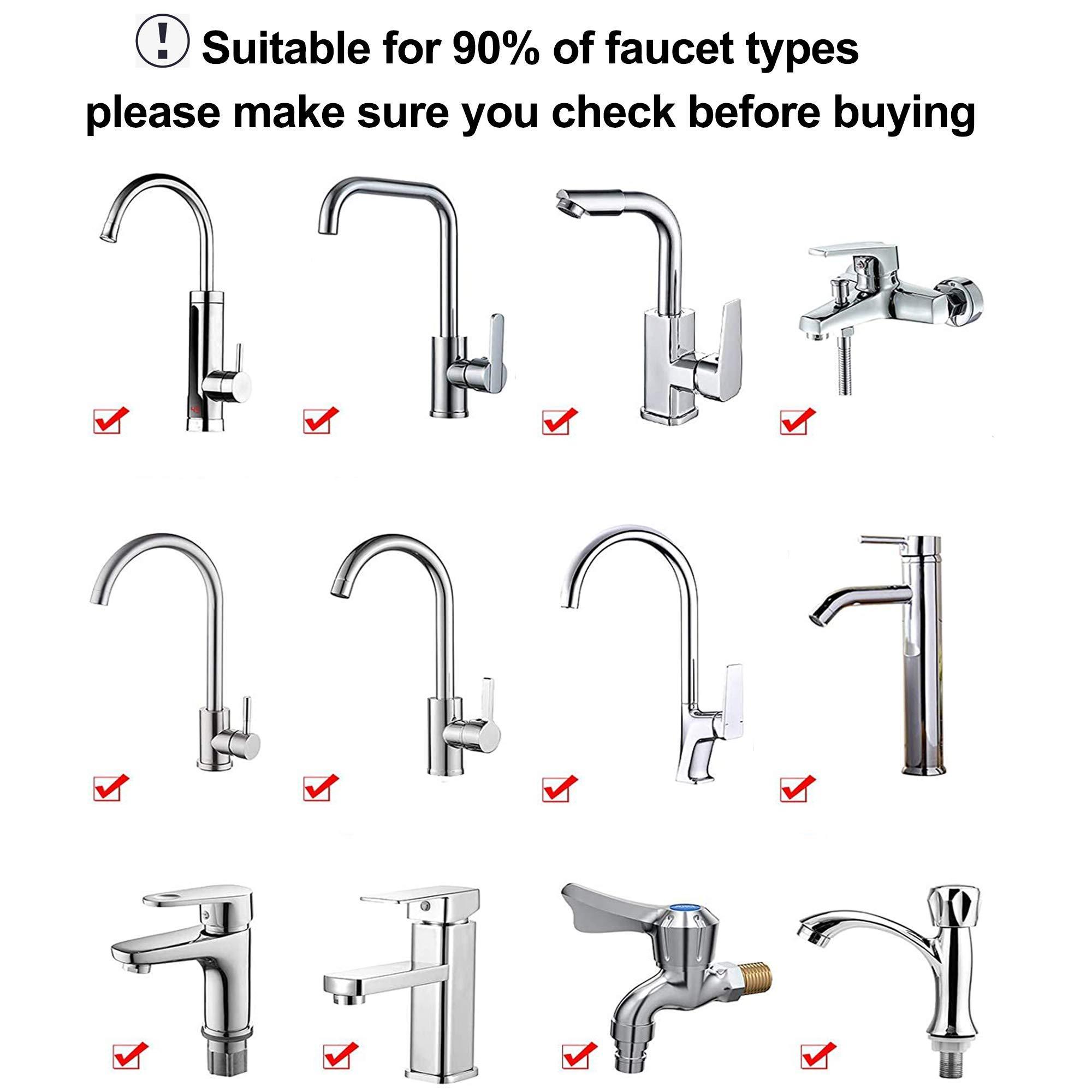 Universal Splash Filter Faucet Extender Faucet Aerator Swivel Dual Function Rotating Water Outlet for Kitchen and Bathroom