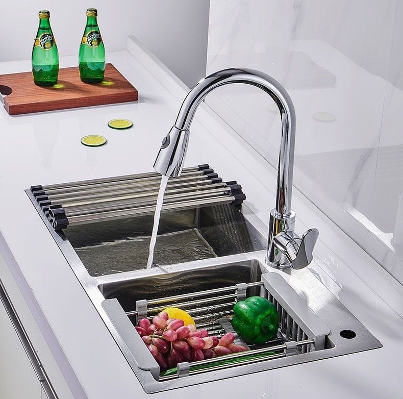 Stainless Steel Pull Down Kitchen Faucet with Spray Head