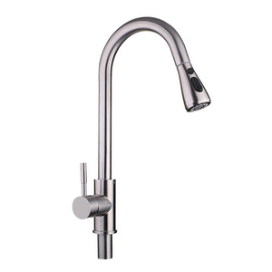 New Modern Style 304 Stainless Steel Kitchen Taps Pull Out Pull Down Kitchen Mixer Sink Faucet Sink Kitchen Faucets With Sprayer