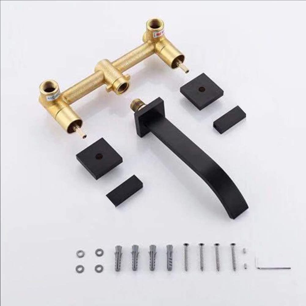 Wall Mount Faucet Bathroom Faucet  3 Hole Widespread Bathroom Faucet