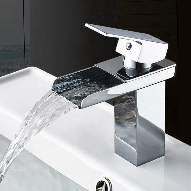 Mixer Tap Water Fall Golden Color Faucets Stainless Steel Black Sensor Concealed Single Lever Basin Tap Wash Cheap Basin Faucet