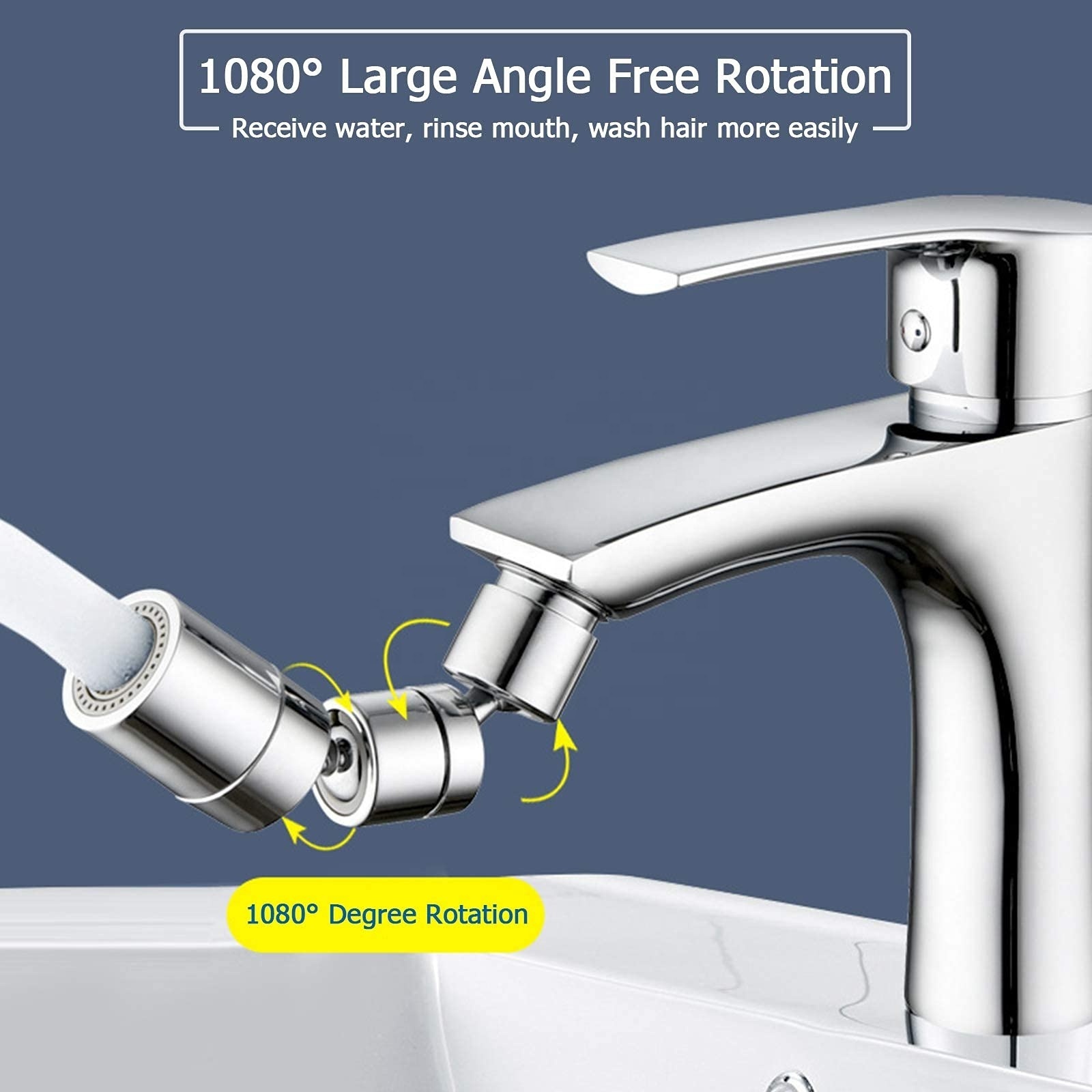 1080 Swivel Faucet Aerator Multi-purpose Universal Tap Adapter Kitchen Adjustable Sink Faucet Sprayer Attachment  Bathroom aerat