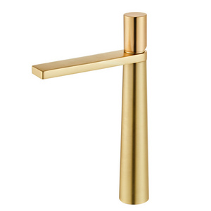 Modern Water Faucet Brass Single Hole Basin Faucet for Bathroom