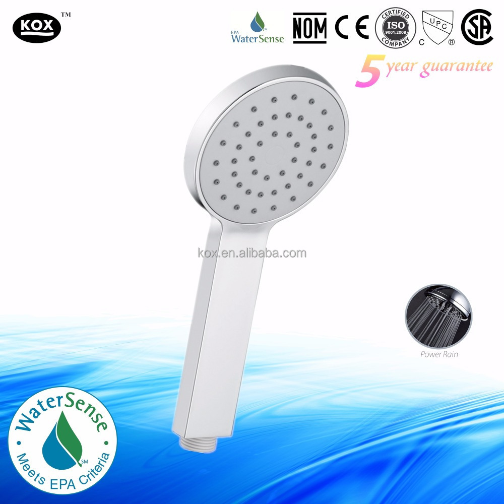 Contemporary Modern Single Function Replacement Handheld Shower Head Best for Low Water Pressure, Chrome, Water saving