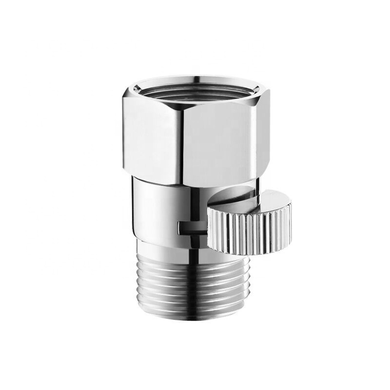 Solid Brass Chrome Water Saving Shut-off Valve to Water pressure Controlling for Bidet sprayer and Bath shower