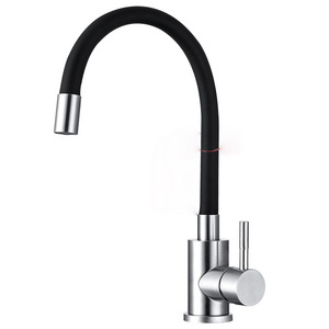 Lead Free Kitchen Faucet Matt Black and Brushed SUS304 flexible Swivel Single Handle Hot Clod Pull Out kitchen Mixer Tap