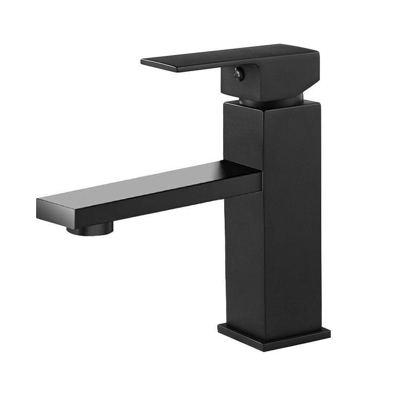 Bathroom Faucet Single Hole Bathroom Sink Faucet Matte Black Single Handle Vanity Basin Faucet with pop-up Drain