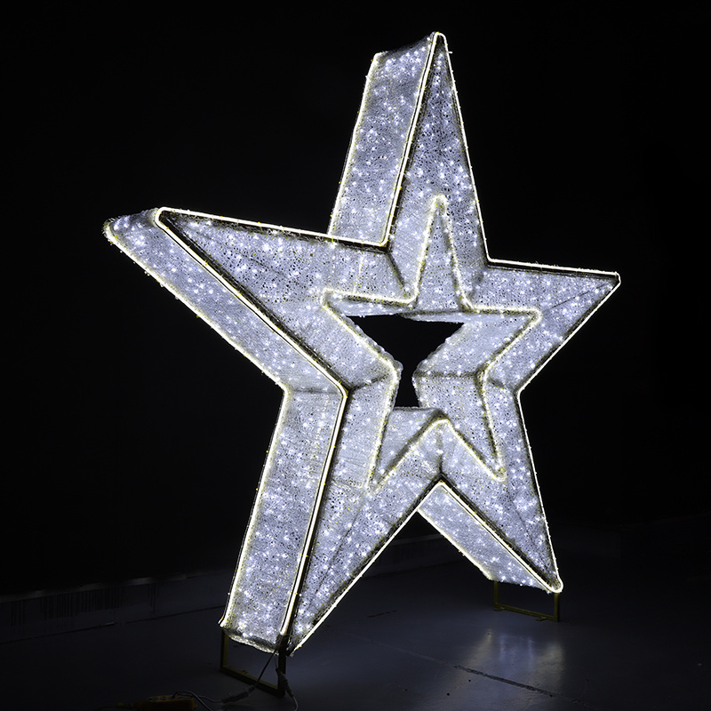 Luces Navidenas Abs Star Model Ip65 Outdoor Garden Decoration 3D Holiday Christmas Halloween Wedding Ornament Motif Light