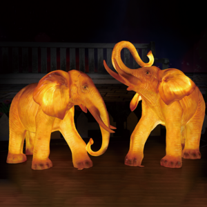 Glass Fiber Reinforced Plastics Lion Tiger Elephant Squirrel Deer Ip65 Waterproof Holiday Led Decoration Landscape Motif Light