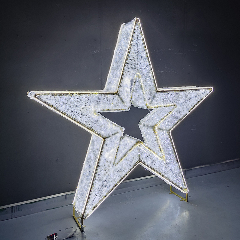 Luces Navidenas Abs Star Model Ip65 Outdoor Garden Decoration 3D Holiday Christmas Halloween Wedding Ornament Motif Light