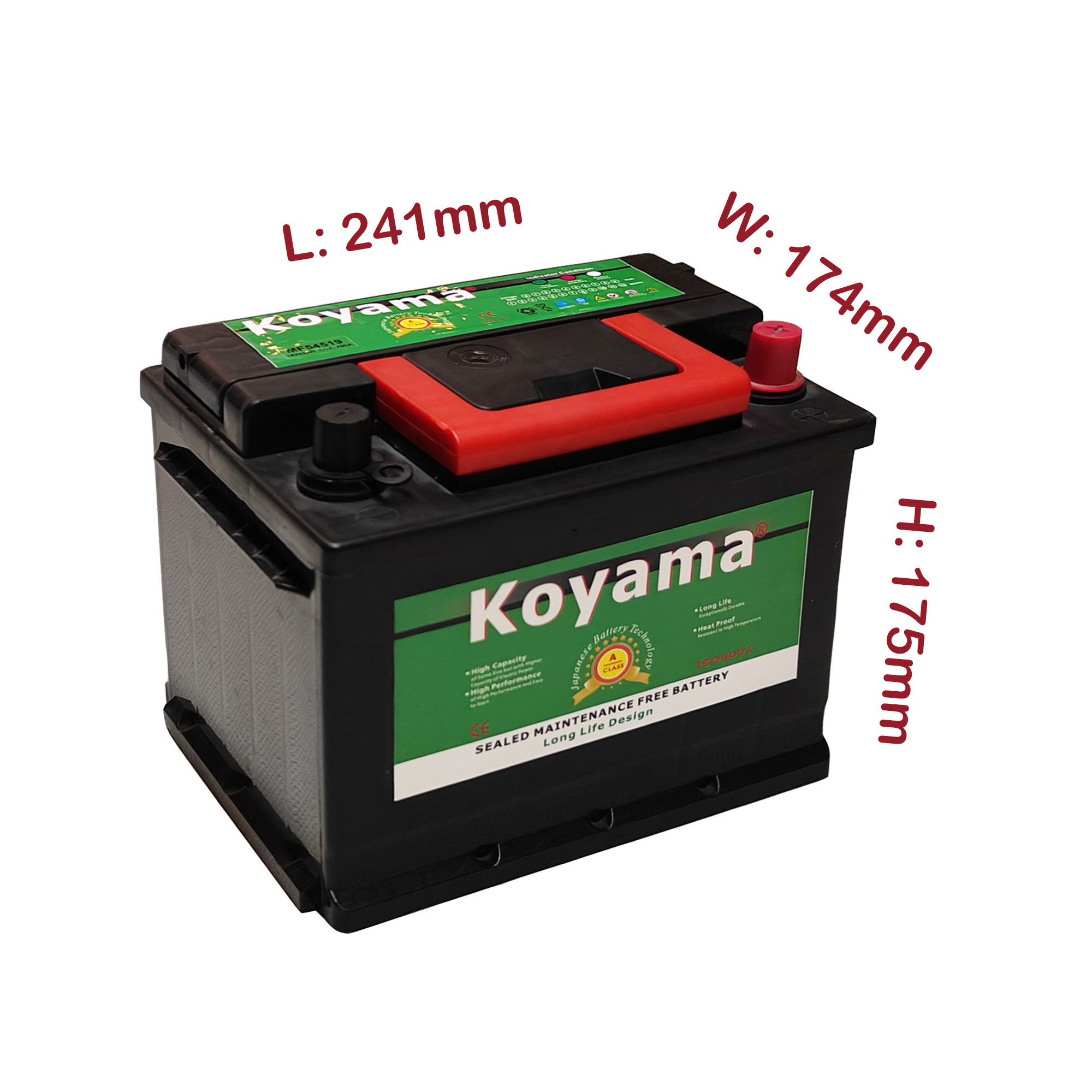 Wholesale high quality sealed maintenance free MF54519 car battery (MF battery) DIN45 12v45ah Car Starting Auto Battery