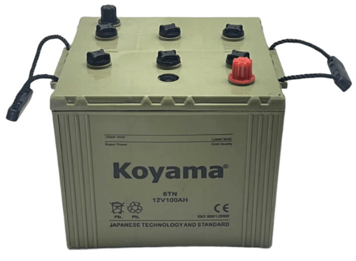 Koyama Original Dry-Charged Car Battery US-6TN 12V100Ah Auto Starting for Car/Truck/Tanks Branded Long-lasting OEM/ODM