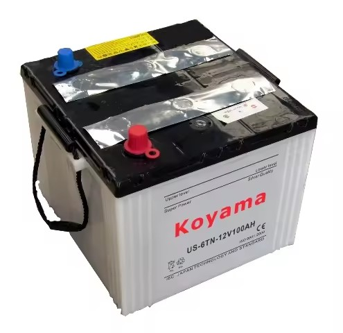 Koyama Original Dry-Charged Car Battery US-6TN 12V100Ah Auto Starting for Car/Truck/Tanks Branded Long-lasting OEM/ODM