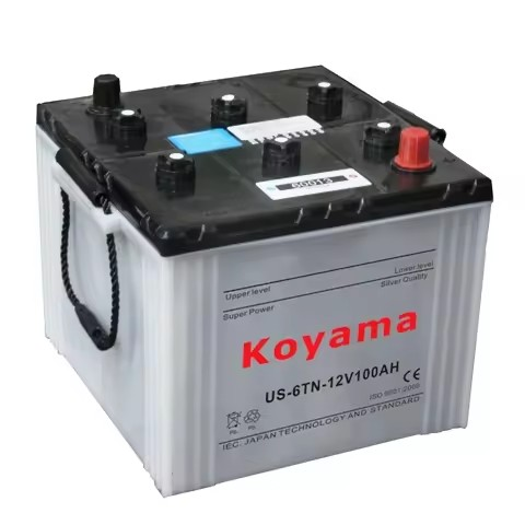 Koyama Original Dry-Charged Car Battery US-6TN 12V100Ah Auto Starting for Car/Truck/Tanks Branded Long-lasting OEM/ODM