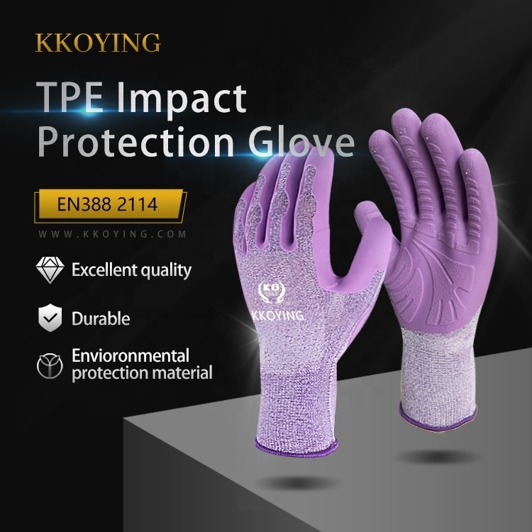 EP material labor protection TPE gloves shock resistant cutting protection working gloves