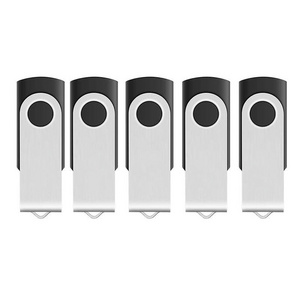 Kozh 32GB 10 Pack USB Flash Drive Bulk USB 2.0 Thumb Drive Jump Drive Fold Storage Swivel Memory Stick with Key Ring