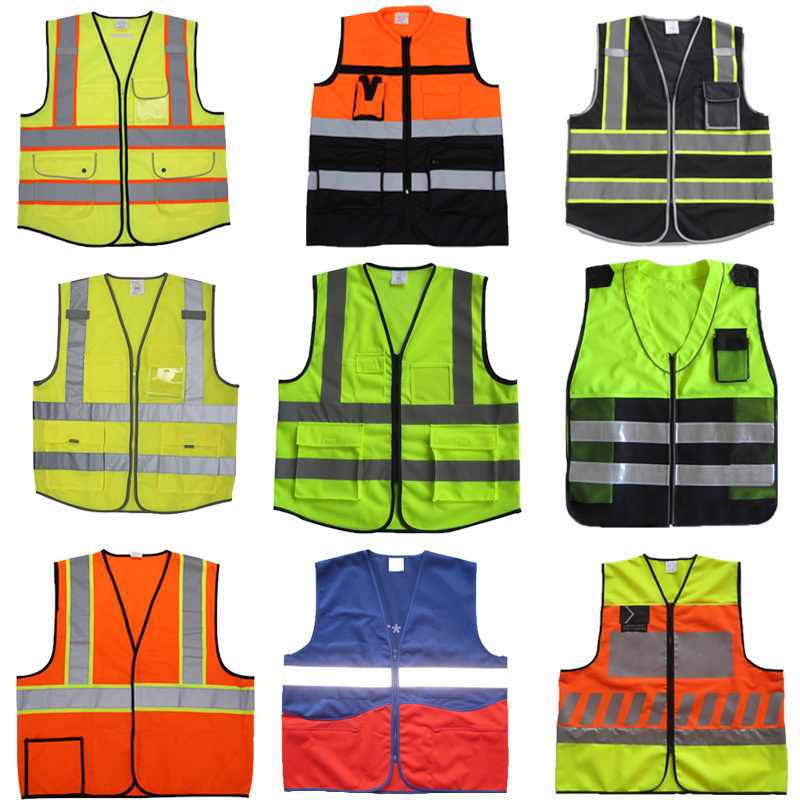 Work Reflective Clothing Safety Uniform High Visibility Safety Vest, Adjustable 3m Reflective Mountaineering Traffic Vest