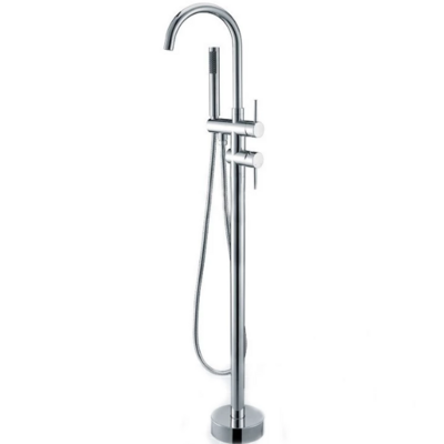 Chrome black tub faucets lead-free brass floor mount tub filler shower mixer taps freestanding bathtub faucet