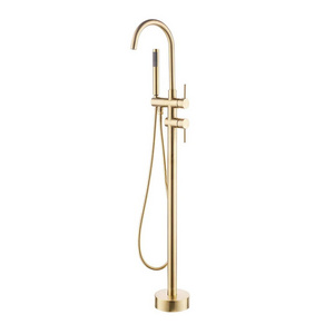 Rose gold bathtub faucets bathtub shower mixer taps floorstanding bath shower taps and faucets