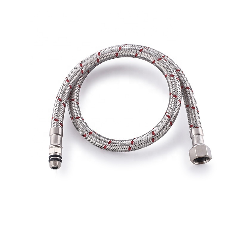 60cm 304 stainless steel flexible plumbing pipes bathroom kitchen faucet sink hose braided nylon faucet supply hose