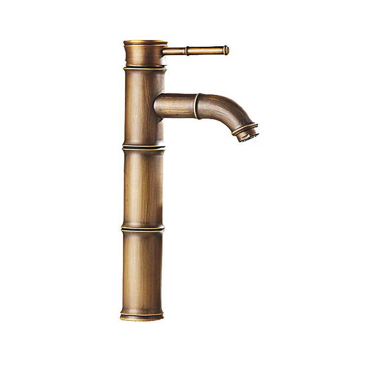 Bronze Single Handle Waterfall Basin Faucet Deck Mounted Bathroom  Basin Faucet