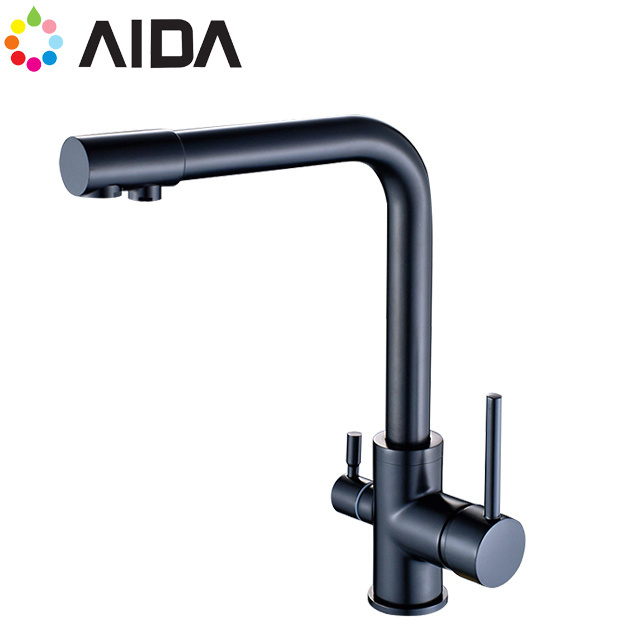 Spring Water Purifier Kitchen Faucet Dual Handle  Kitchen Sink Faucet with Water Filter