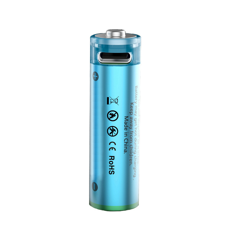 2024 New Trends 1.5V 2700mWh 1800mAh Type-C Charging Double A Lithium Ion Batteries Micro USB Rechargeable Li-ion AA Battery