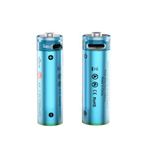 2024 New Trends 1.5V 2700mWh 1800mAh Type-C Charging Double A Lithium Ion Batteries Micro USB Rechargeable Li-ion AA Battery