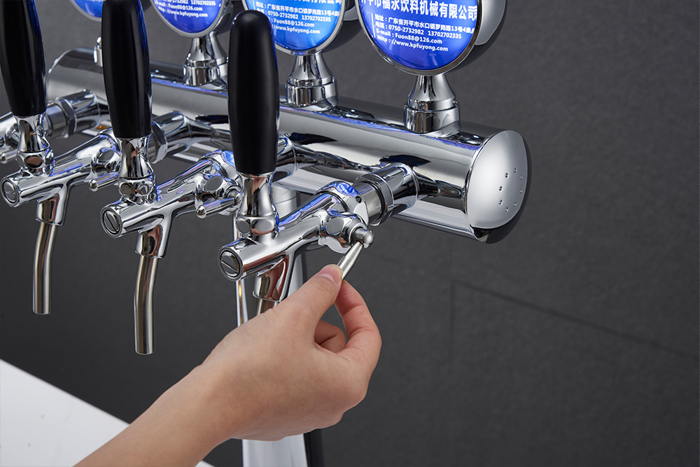 Hot Sell T Type Shape 4 Taps Stainless Steel Faucet Beer Font Dispenser Draft Beer Tap Tower