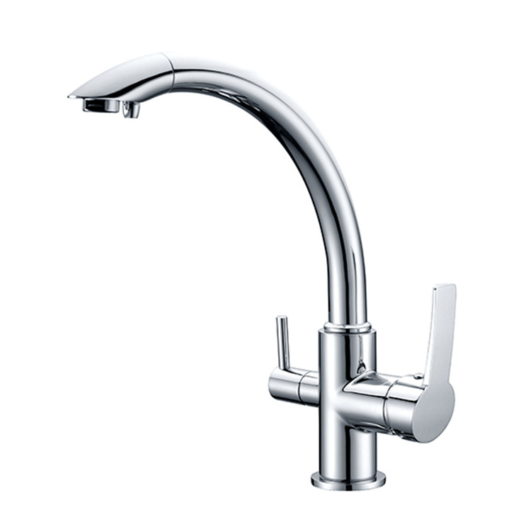 JIAEN Luxury Brass Material Kitchen Faucet for Sink Hot and Cold Water Tap Kitchen Shower Splash Faucet