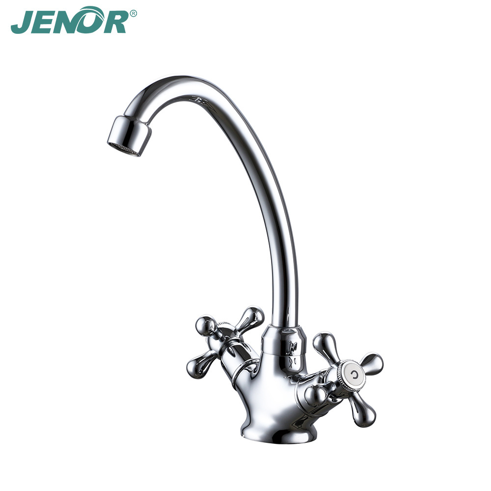 5013A High Quality New Deck Mount Modern Gear Dual Handles Kitchen Faucet double handle faucet