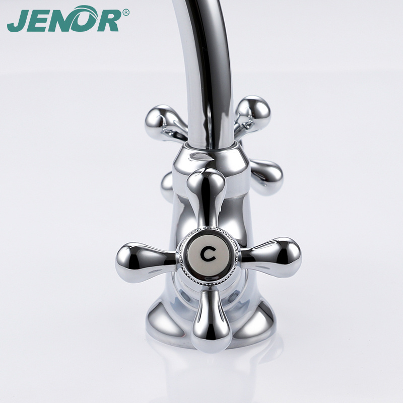 5013A High Quality New Deck Mount Modern Gear Dual Handles Kitchen Faucet double handle faucet