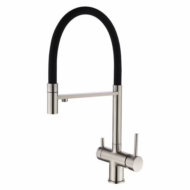 Kitchen Taps Faucet Pull Sink Faucet Dual Handle 3 in 1 Water Filter Purifier Faucets Gold,White Black  gray