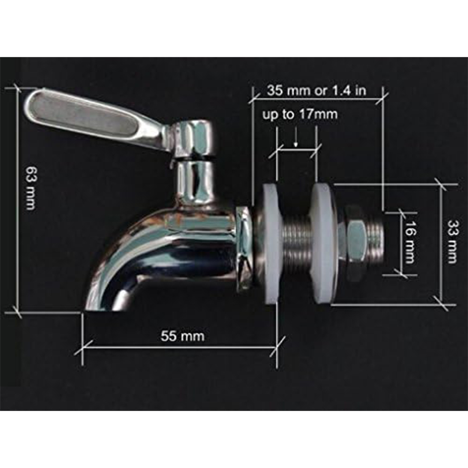 Beverage Dispenser faucet SUS304 Stainless Steel Metal Spigot Dispenser for Jar, Juice,Cold Drink,Wine,Beer tap