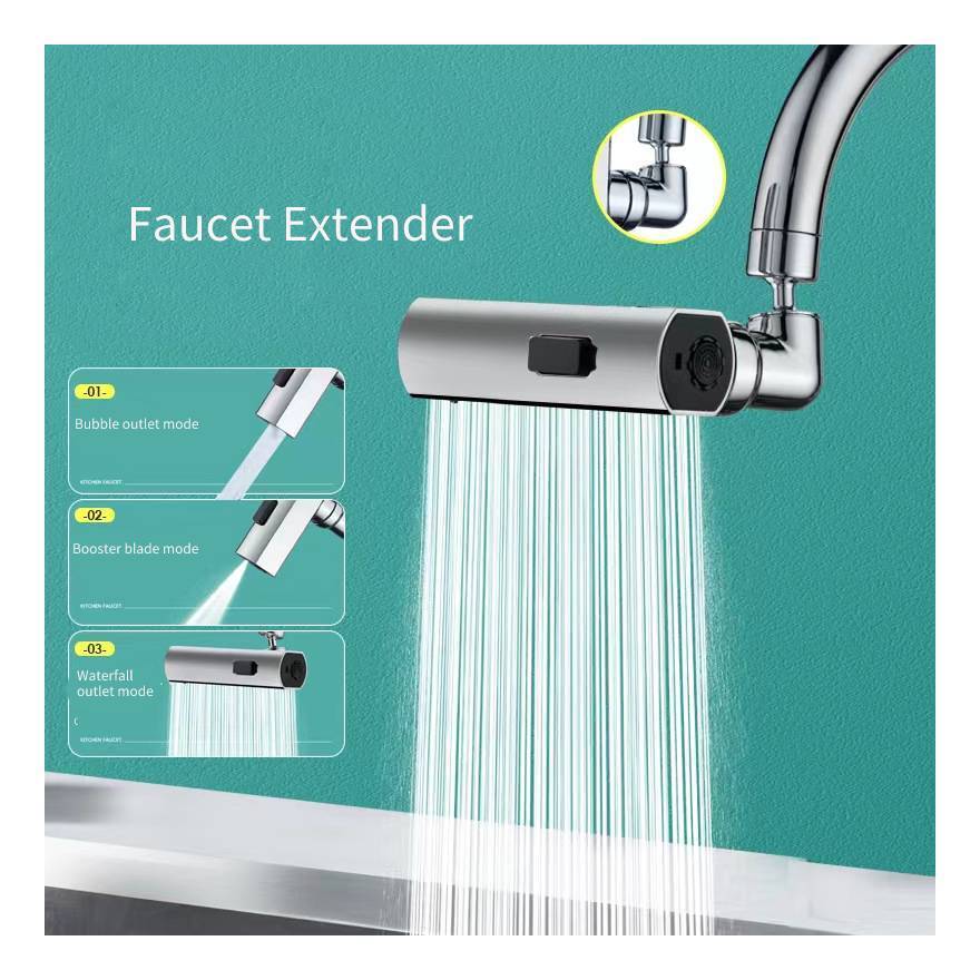 New models faucet nozzle 360 degree rotating 4 Mode Tap Extension Aerator Waterfall Kitchen Sink Faucet sprayer