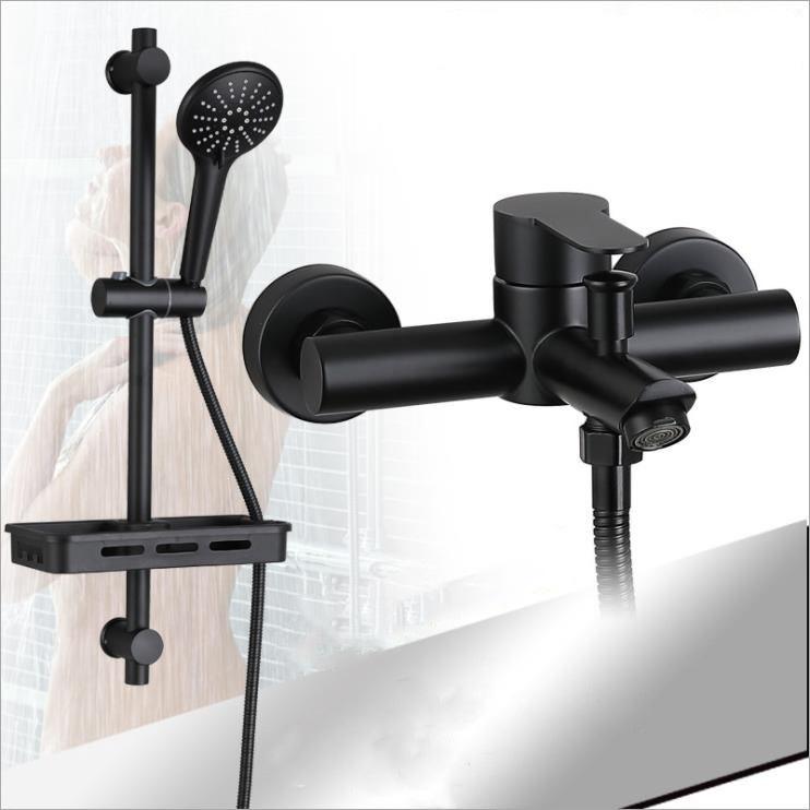 Modern design 304 Stainless Steel Matte Black Bath & Shower Faucets Set Bathtub Faucet Bathroom Shower Sets