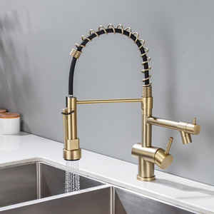 Gold Supplier Factory Outlet Wall Mount Kitchen Mixer Faucet Kitchen Waterfall Sprayer Luxury Faucet