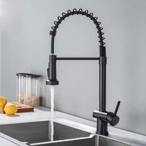 Personalized High-Quality Wholesalers Matte Black Kitchen Faucet Sink Pull Down Sprayer Wall Mount Faucet Kitchen