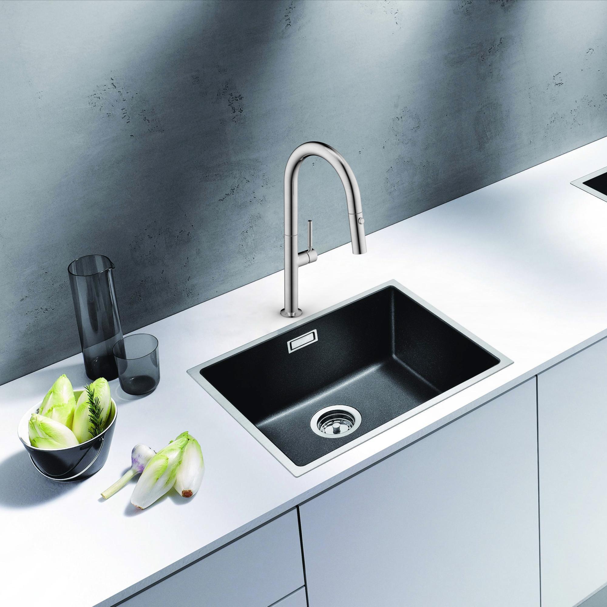 Kaiping Faucet Hot And Cold Water One Handle Flexible Mixer taps SS Pull Down Kitchen Faucet