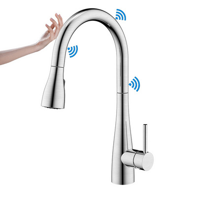 2022 Smart Touch Sensor Pull Down Kitchen Tap Touch Stainless Steel 304 Kitchen Faucet