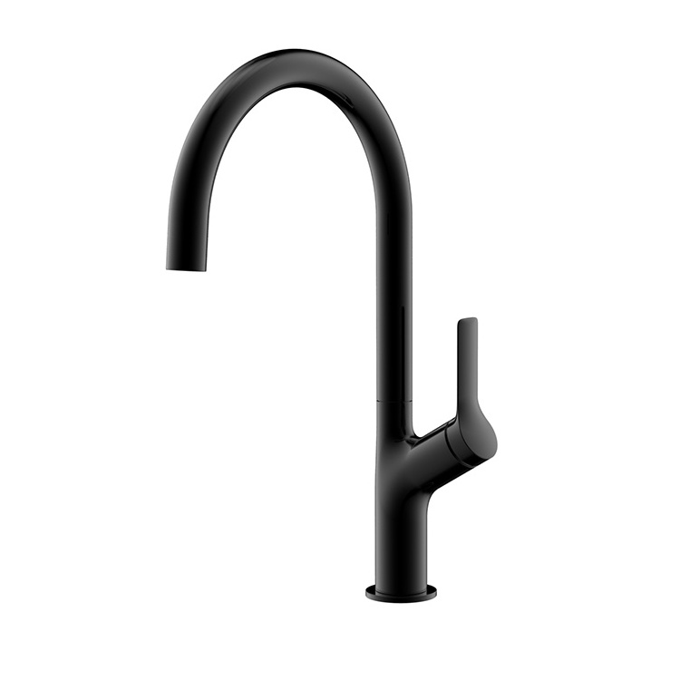 304 stainless steel kitchen faucet matte brushed black color 360 rotating faucet cold and hot 316 kitchen mixer